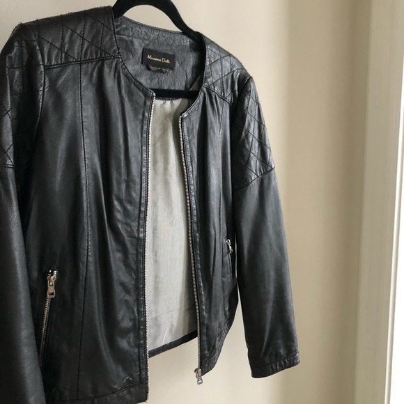 MASSIMO DUTTI Leather Jacket - Picture 2 of 13